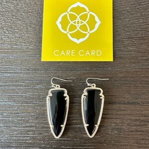 Kendra Scott Black and Silver Drop Earrings